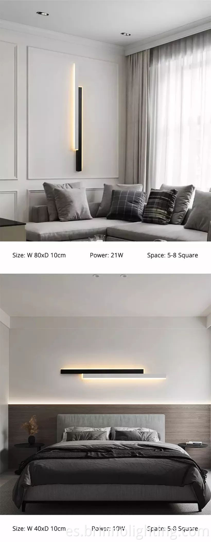 Nordic fashion style led corner wall lamps 